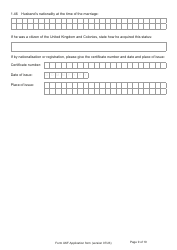 Form UKF Application for Registration as a British Citizen by a Person Born Before 1 July 2006 Whose Parents Were Not Married - United Kingdom, Page 9