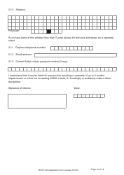 Form BOTC (M) Application to Become a British Overseas Territories Citizen (Botc) and British Citizen by a Person Born Before 1983 to a British Mother - United Kingdom, Page 12