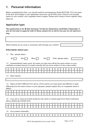 Form BOTC (M) Application to Become a British Overseas Territories Citizen (Botc) and British Citizen by a Person Born Before 1983 to a British Mother - United Kingdom, Page 3