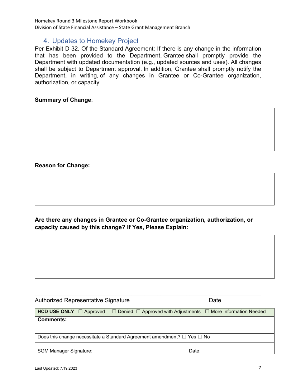 Homekey Round 3 Milestone Reporting Workbook - California, Page 7