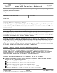 IRS Form 14568 Model Vcp Compliance Statement