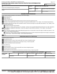 Document preview: Form CEM-1302 Construction Work Zone Positive Protection Determination - California