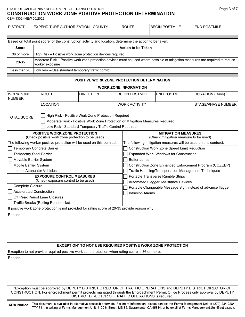 Form CEM-1302 - Fill Out, Sign Online and Download Fillable PDF ...