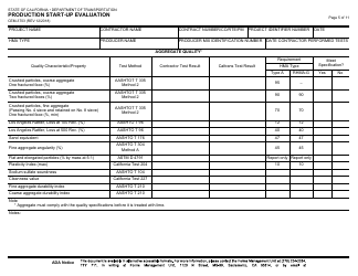 Form CEM-3703 Production Start-Up Evaluation - California, Page 5