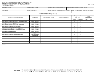 Form CEM-3703 Production Start-Up Evaluation - California, Page 6