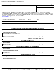 Document preview: Form CEM-3736C Concrete Pavement Smoothness Corrections Information - California