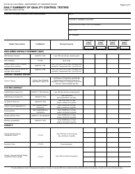 Form CEM-3803 Daily Summary of Quality Control Testing - California, Page 2