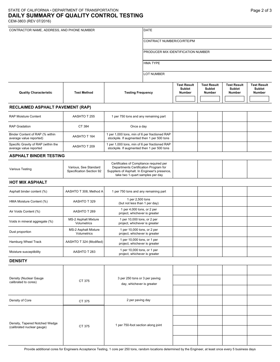 Form CEM-3803 - Fill Out, Sign Online and Download Fillable PDF ...