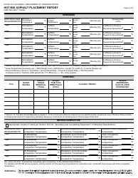 Form CEM-3502 Hot Mix Asphalt Placement Report - California, Page 2