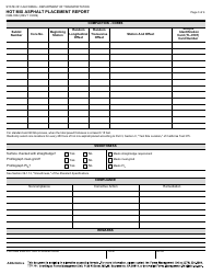 Form CEM-3502 Hot Mix Asphalt Placement Report - California, Page 3