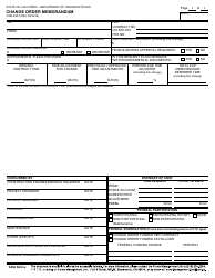 Document preview: Form CEM-4903 Change Order Memorandum - California