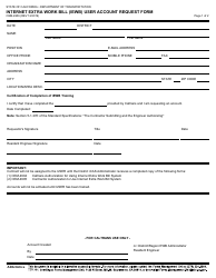 Document preview: Form CEM-4906 Internet Extra Work Bill (Iewb) User Account Request Form - California