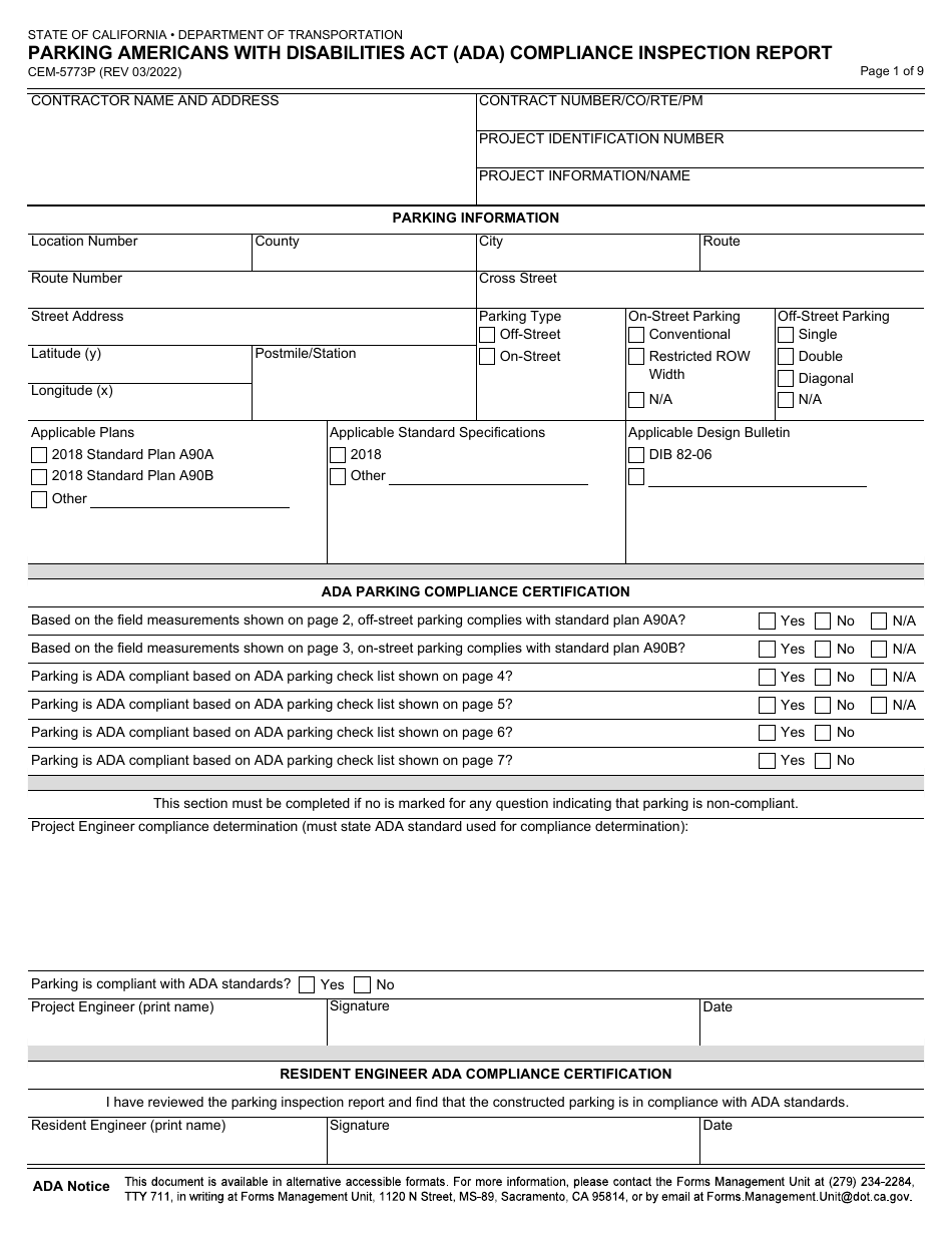 Form CEM-5773P - Fill Out, Sign Online and Download Fillable PDF ...