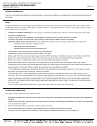 Form CEM-5819A Cable Verification Worksheet - California, Page 2