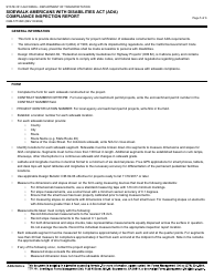 Form CEM-5773SW Sidewalk Americans With Disabilities Act (Ada) Compliance Inspection Report - California, Page 5