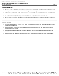 Form CEM-4907 Tentative Daily Extra Work Agreement - California, Page 2