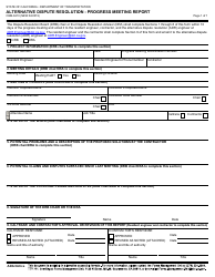 Document preview: Form CEM-6210 Alternative Dispute Resolution - Progress Meeting Report - California