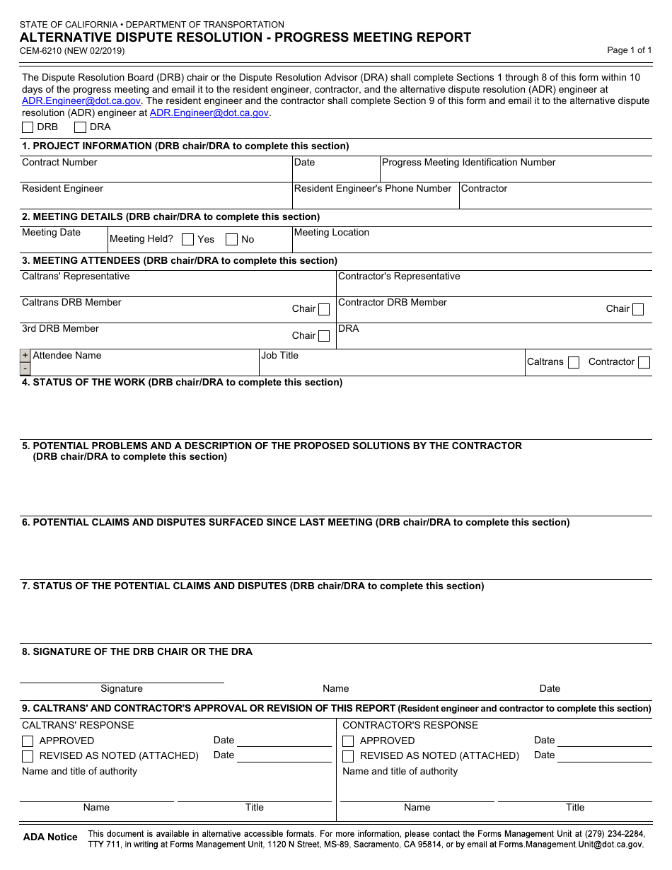 Form CEM-6210 - Fill Out, Sign Online and Download Fillable PDF ...