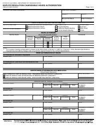 Form CEM-6214 Dispute Resolution Chargeable Hours Authorization - California
