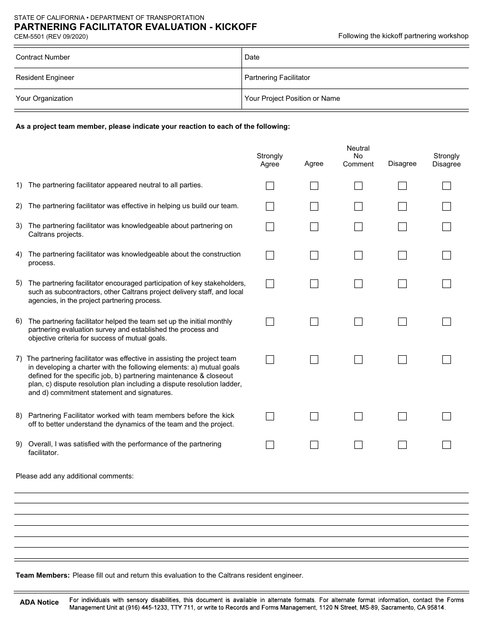 Form CEM-5501 - Fill Out, Sign Online and Download Fillable PDF ...