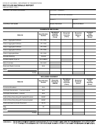 Document preview: Form CEM-4403 Recycled Materials Report - California