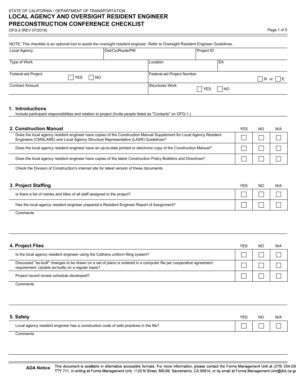 Form OFG-2 - Fill Out, Sign Online and Download Fillable PDF ...