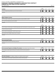 Form OFG-4 Oversight Resident Engineer&#039;s Construction Contract Administration Verification Checklist - California, Page 3