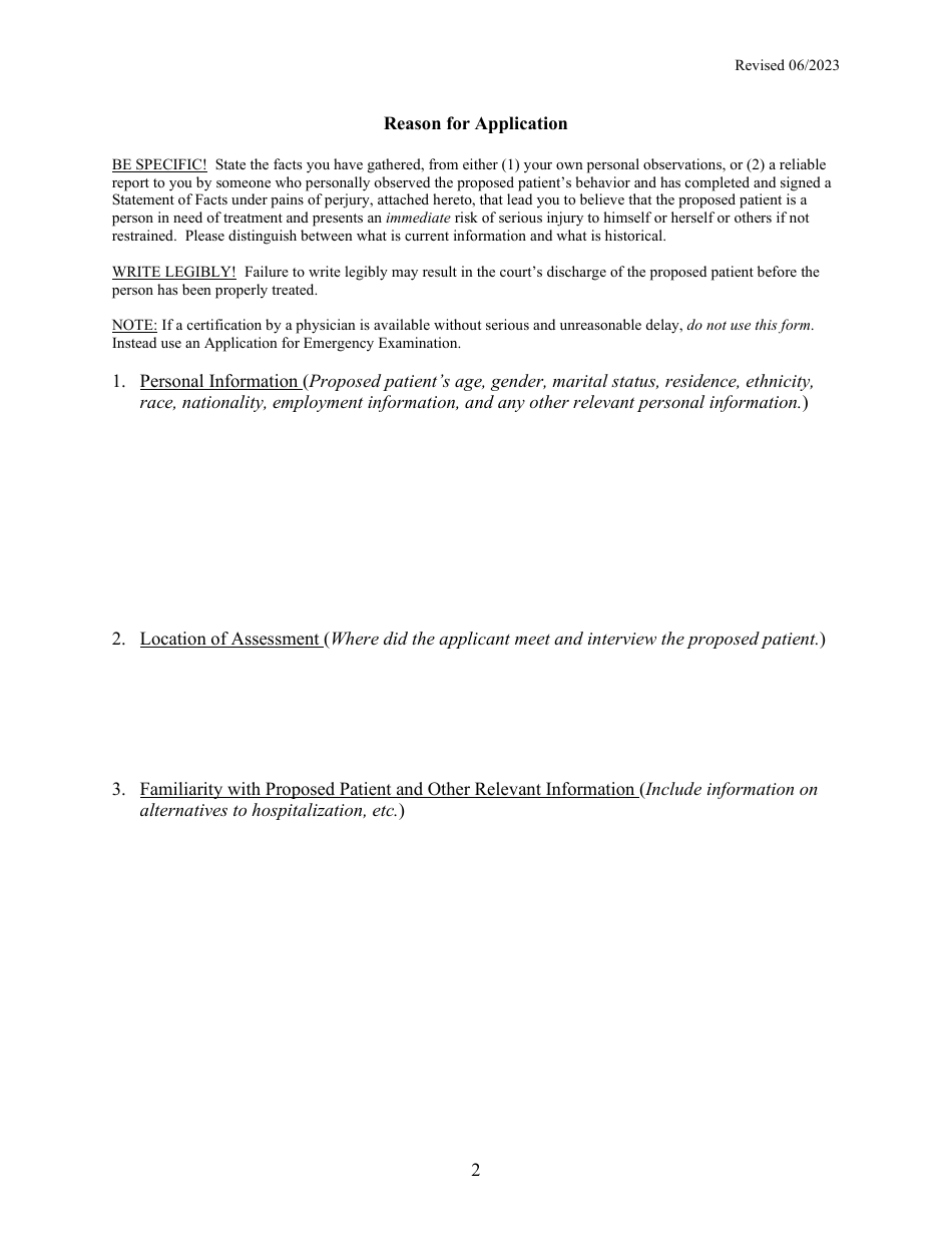 Warrant for Emergency Examination - Vermont, Page 4