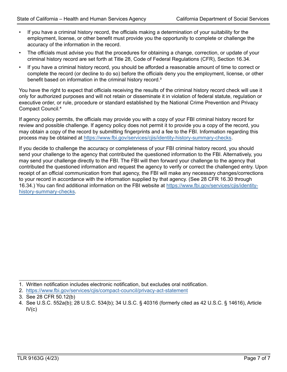 Form TLR9163G Trustline Registry Application - California, Page 7