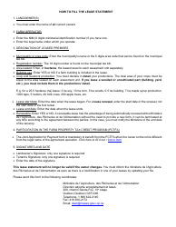 Lease Statement - Quebec, Canada, Page 2