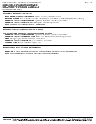 Form DOT MMBN-1001 Middle-Mile Broadband Network Department-Furnished Materials - California, Page 6