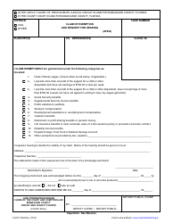 Document preview: Form CLK/CT862 Claim of Exemption and Request for Hearing - Miami-Dade County, Florida
