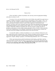 Form 370 Sentence Violation Hearing Order - Kansas, Page 5