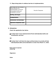 Individualized Skills and Socialization off-Site Attestation and Provider Attestation Form - Texas, Page 3