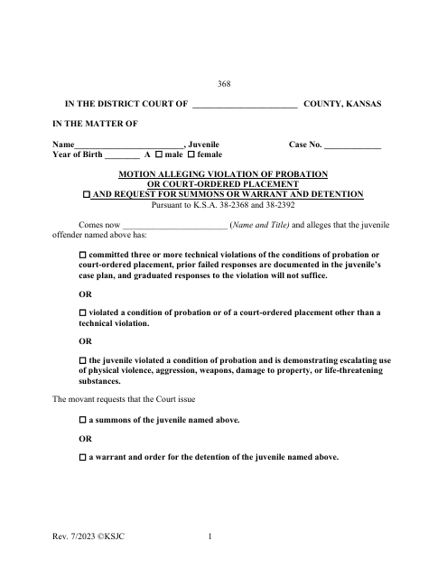 Form 368  Printable Pdf