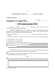 Form 373 Modification of Sentence Order - Kansas