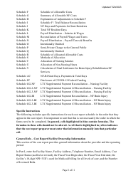Instructions for Mainecare Cost Report for Nursing Facilities With Brain Injury Unit - Maine, Page 2