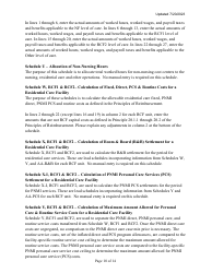 Instructions for Mainecare Cost Report for Multilevel Nursing Facilities With 2 Rcf Units - Maine, Page 10