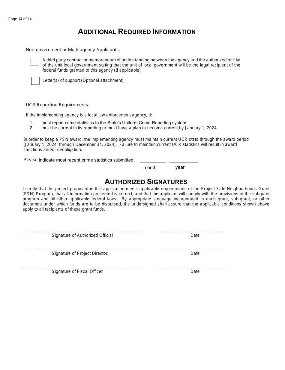 Project Safe Neighborhoods Grant Funds Request - North Dakota, Page 14