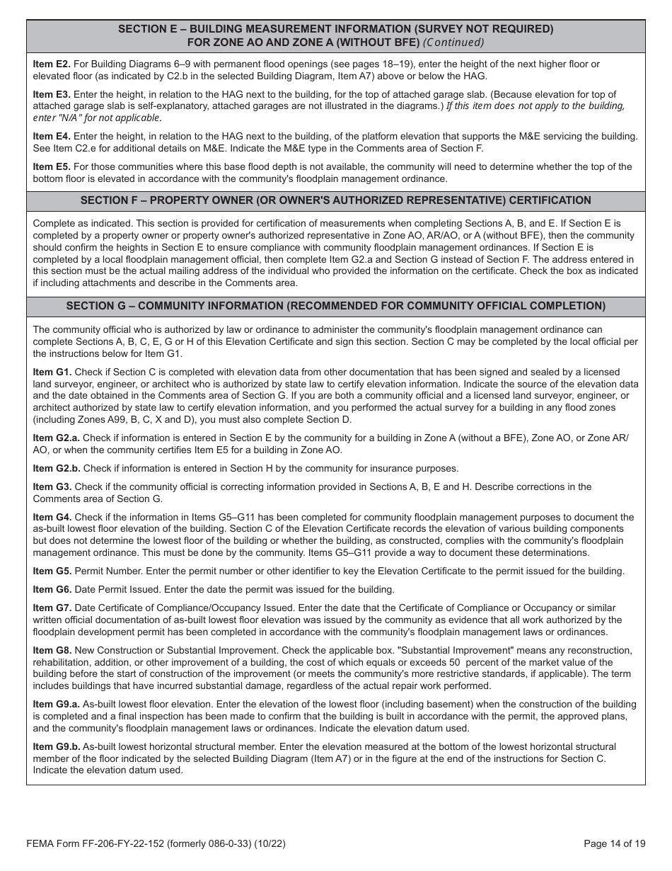 Form FF-206-FY-22-152 Elevation Certificate - National Flood Insurance Program, Page 15