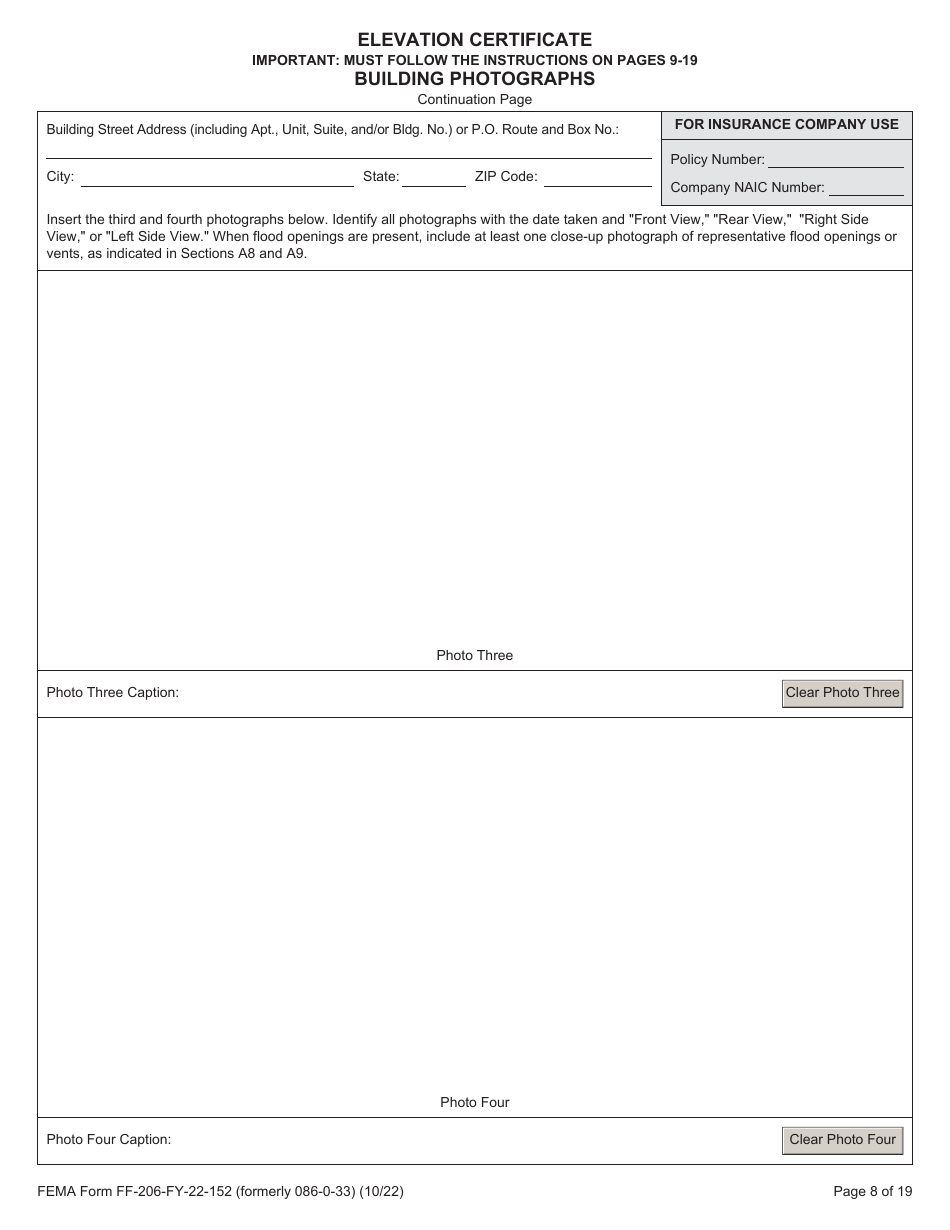 Form FF-206-FY-22-152 Elevation Certificate - National Flood Insurance Program, Page 9
