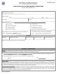 Document preview: CBP Form 3124E Application for Customs Broker License Exam