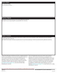 Form NWT9027 Wildlife Research Permit Summary Report Form - Northwest Territories, Canada (English/French), Page 2