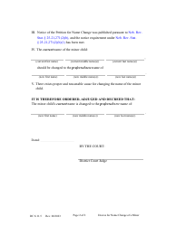 Form DC6:11.5 Decree for Name Change of a Minor - Nebraska, Page 2