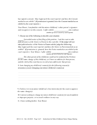 Form DC6:11.6 Instructions for Minor Child(Ren) Name Change Hearing - Nebraska, Page 3