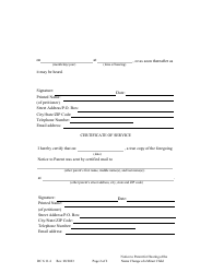 Form DC6:11.4 Notice to Parent of Hearing for the Name Change of a Minor Child - Nebraska, Page 2