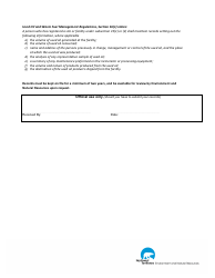 Used Oil and Waste Fuel Records Form - Northwest Territories, Canada, Page 3