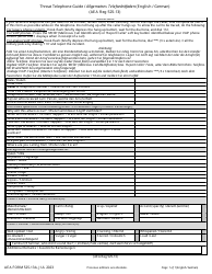 AE Form 525-13A Threat Telephone Guide (English/Italian/French/German/Polish), Page 2