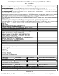 AE Form 525-13A Threat Telephone Guide (English/Italian/French/German/Polish), Page 4