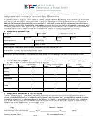 Restricted Work/School Permit Application - South Dakota, Page 2